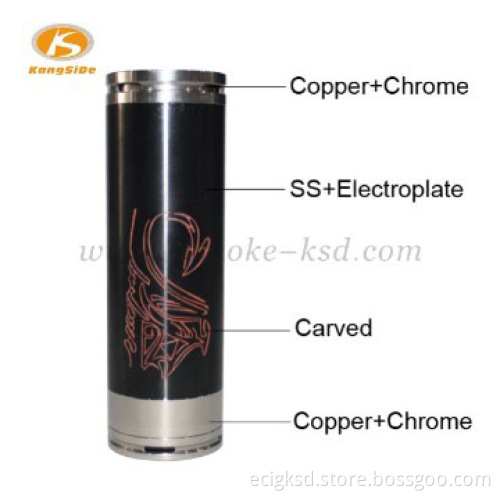 KSD 18500/18650/26650 rebuildable mechanical clone black stingray mod